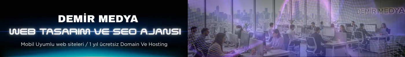 demir medya web tasarım ve seo ajansı 1 yıl ücretsiz domain ve hosting veriyor